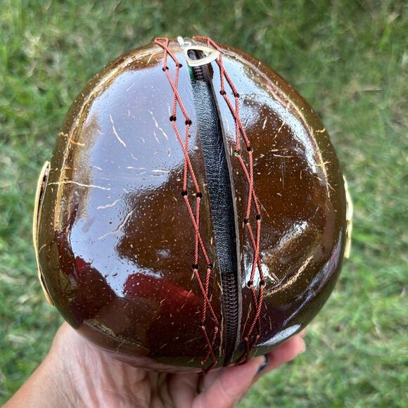 Vintage Hawaiian Coconut Shell Purse Handbag Aloha Tiki Island Style - Picture 8 of 10